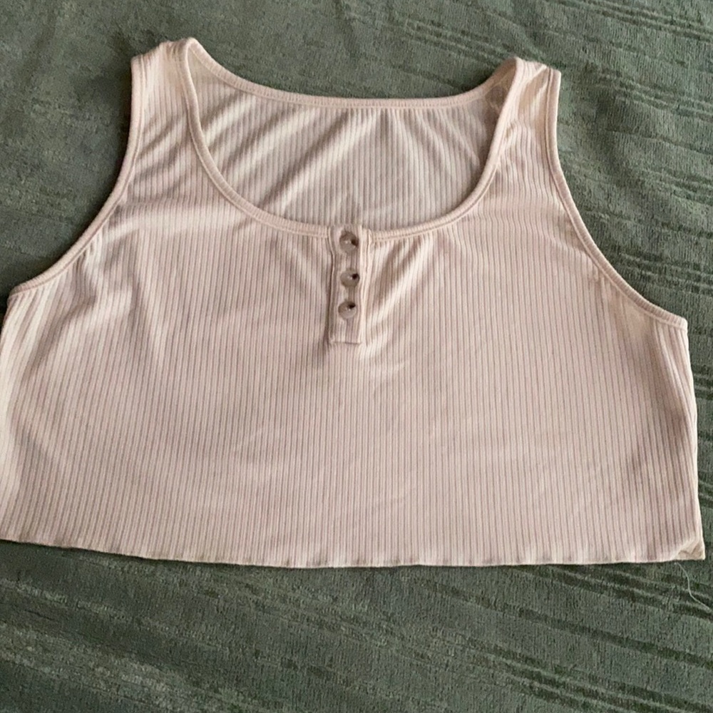 SHEIIN Rib Knit Cropped Tank